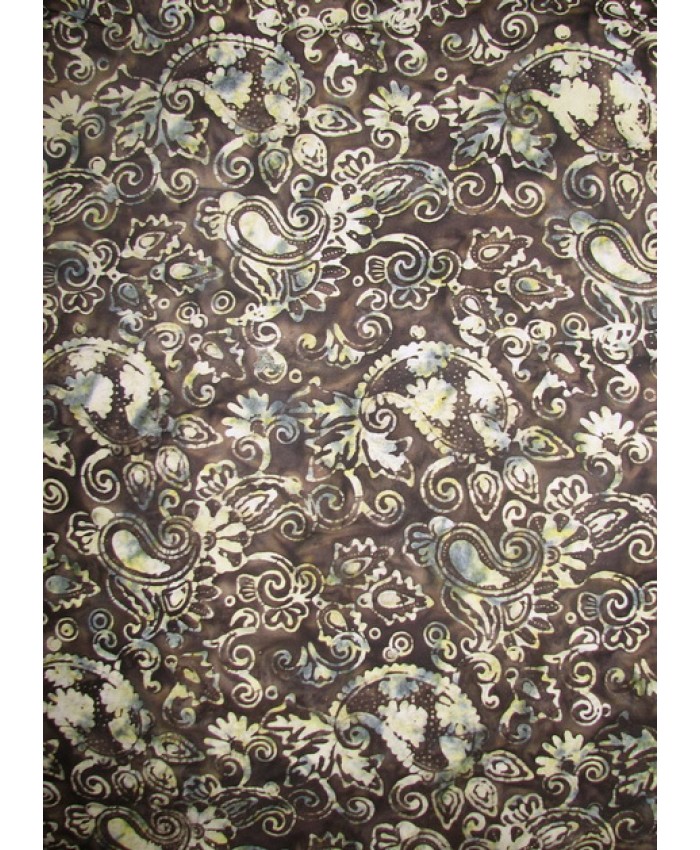 .38 YD- Coffee and Cream Paisley- REMNANT